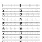 Tracing Numbers 1 20 Worksheets Free Printable Pdfs Teach Prints