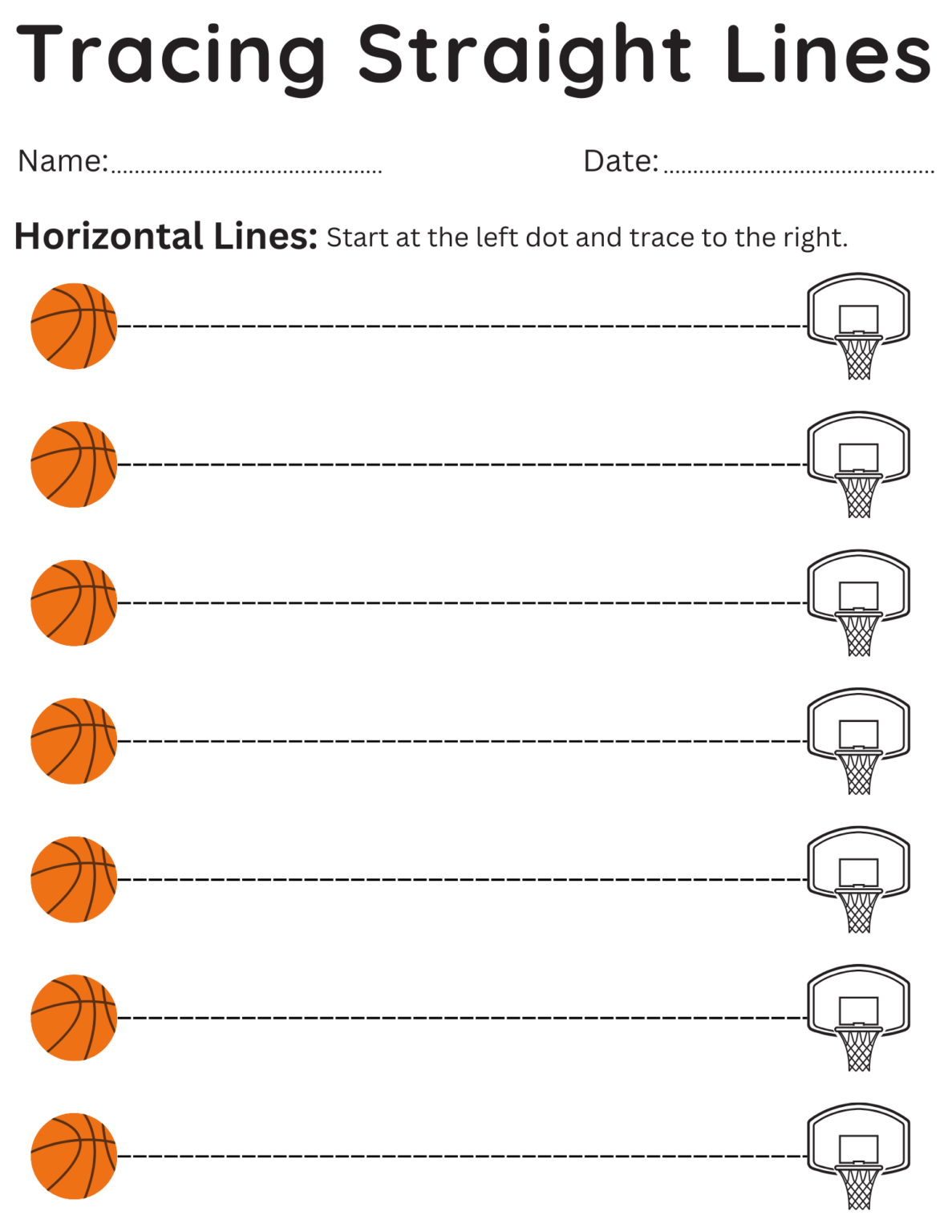 tracing straight lines worksheets pdf - Bea Media