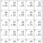 Two Digit Mixed Addition And Subtraction With And Without Regrouping Worksheets Etsy
