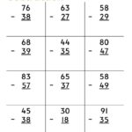 Two Digit Subtraction Worksheets With Regrouping PDF Etsy