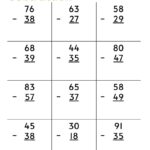 Two Digit Subtraction Worksheets With Regrouping PDF Etsy