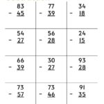 Two Digit Subtraction Worksheets With Regrouping PDF Etsy