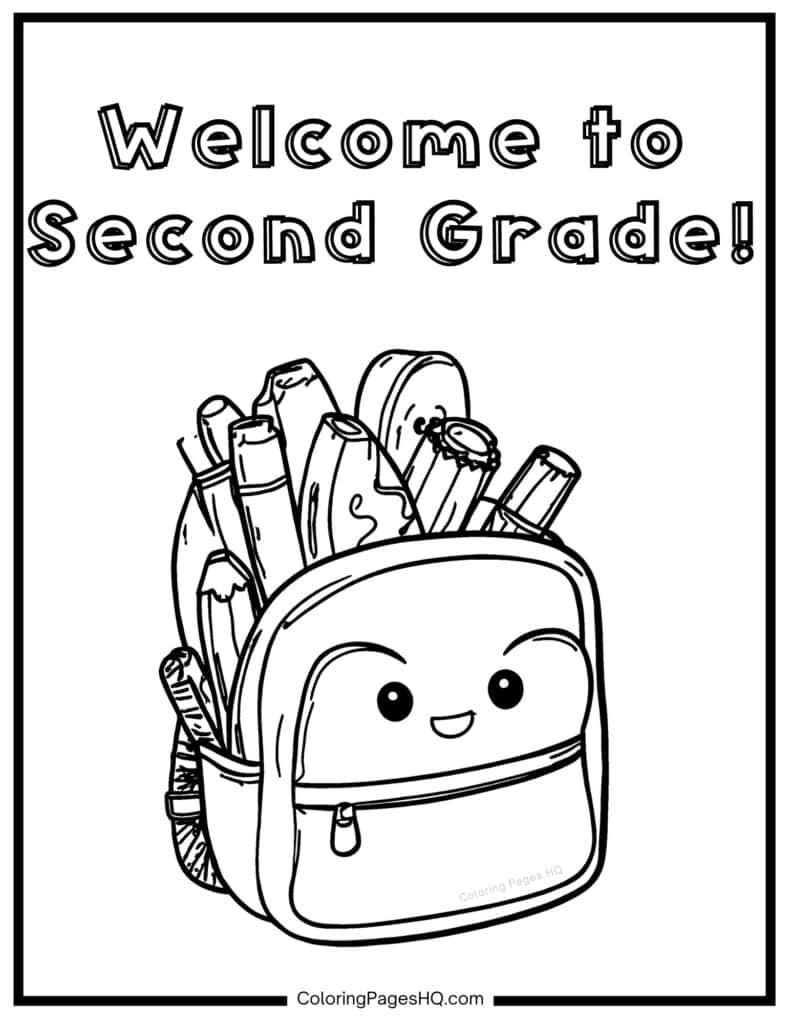 Welcome To School By Grade Coloring Pages Free PDF Printables Coloring Pages HQ