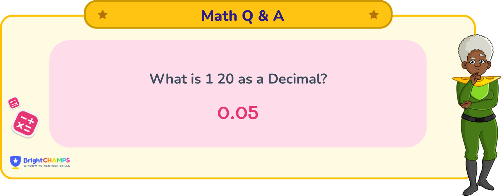 What Is 1 20 As A Decimal Solved 