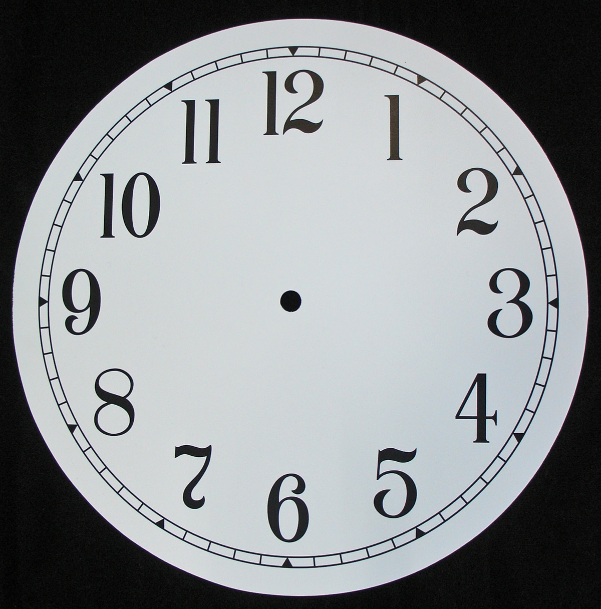 White Styrene Clock Dial 7 Sizes Ronell Clock Co White Styrene Clock Dial 7 Sizes Ronell Clock Co