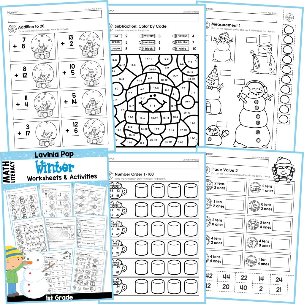 free activity sheets for 1st graders