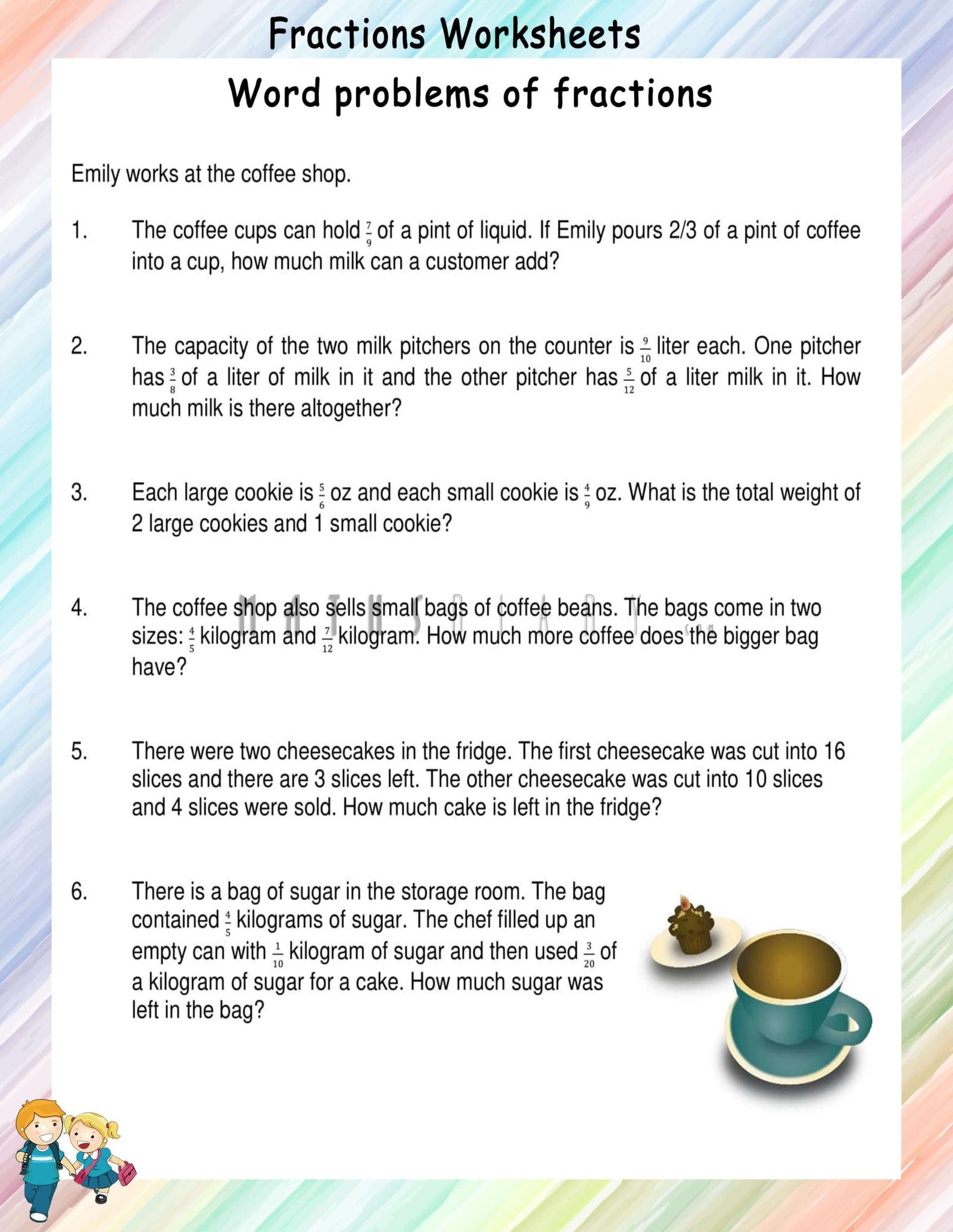 fraction word problems 5th grade fraction word problems 5th grade