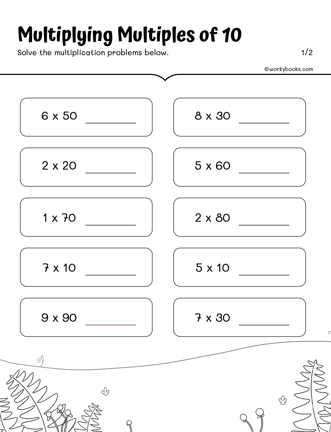 multiplication by 2 digits worksheets
