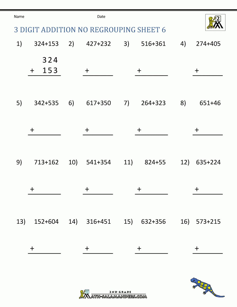 3 Digit Addition No Regrouping Worksheets 3 Digit Addition No Regrouping Worksheets