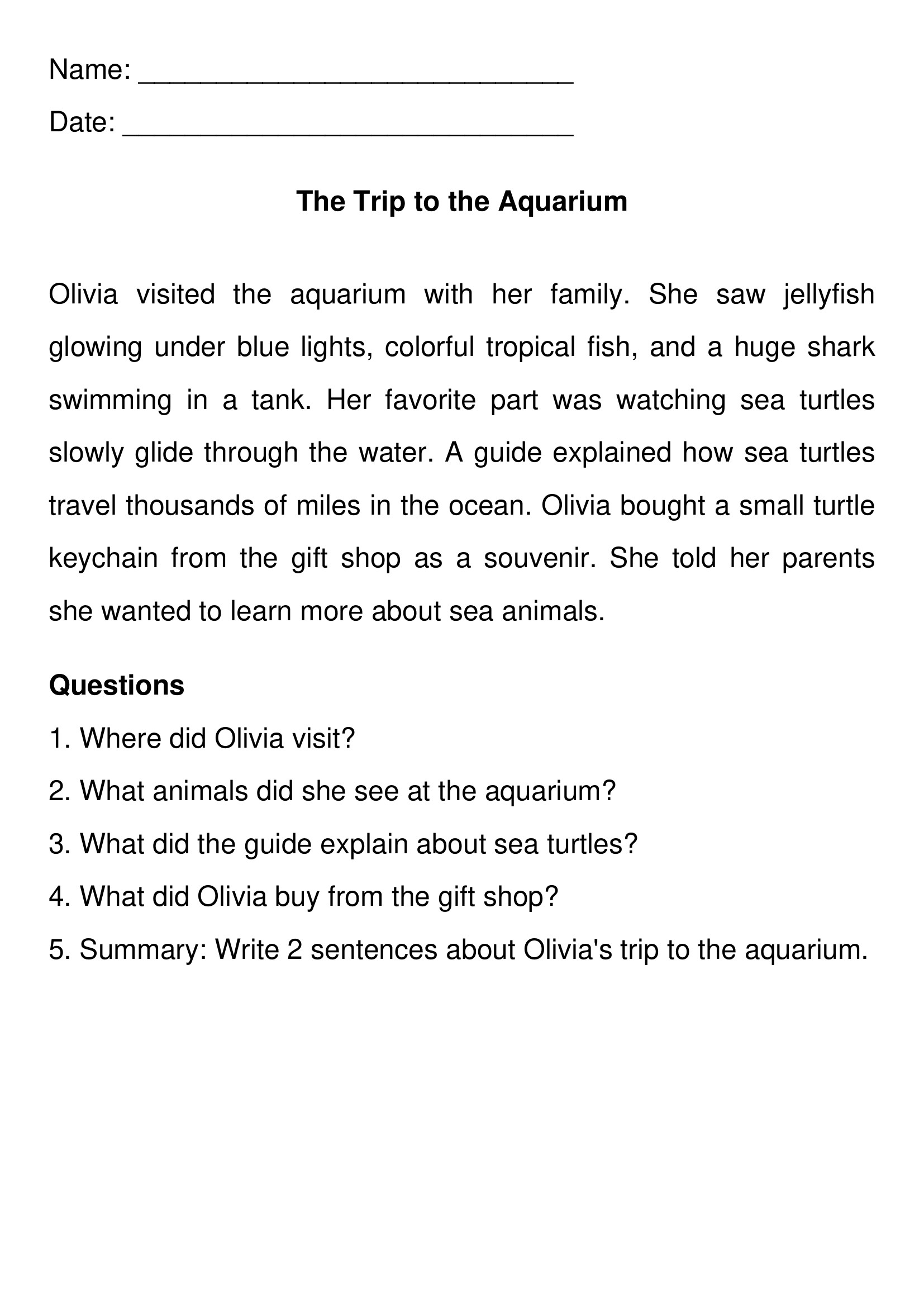 3rd Grade Reading Comprehension Worksheets Free PDF 3rd Grade Reading Comprehension Worksheets Free PDF