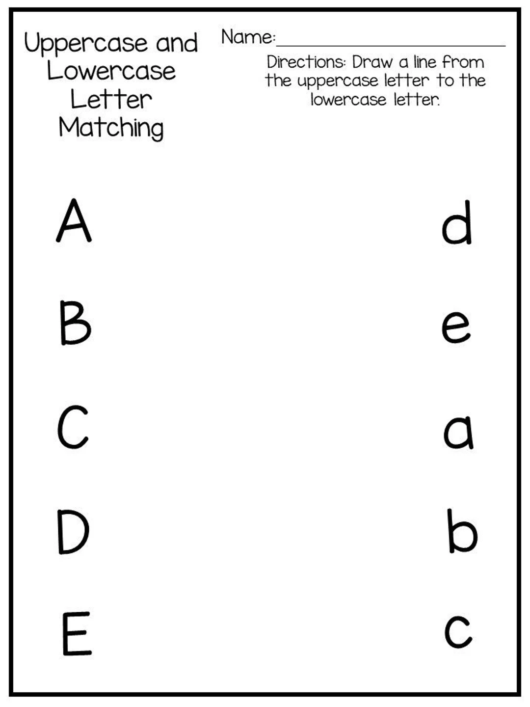 9 Printable Preschool Alphabet Worksheets Letter Recognition Worksheets And Activities Handwriting Etsy