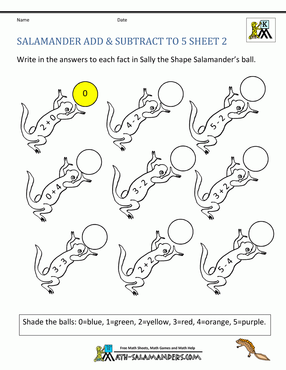 free addition and subtraction worksheets