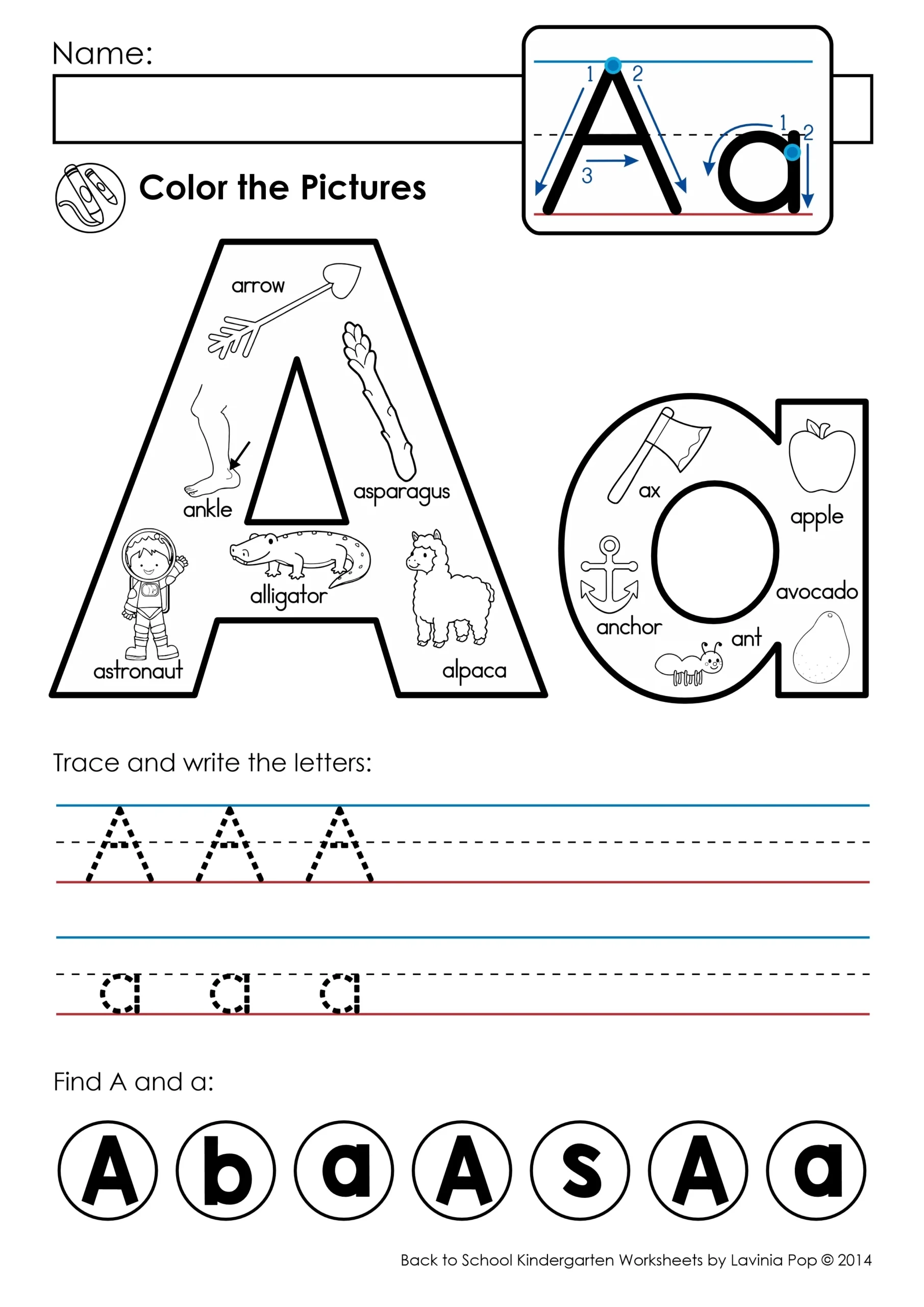 Alphabet Activity Book For Kindergarten Alphabet Activity Book For Kindergarten