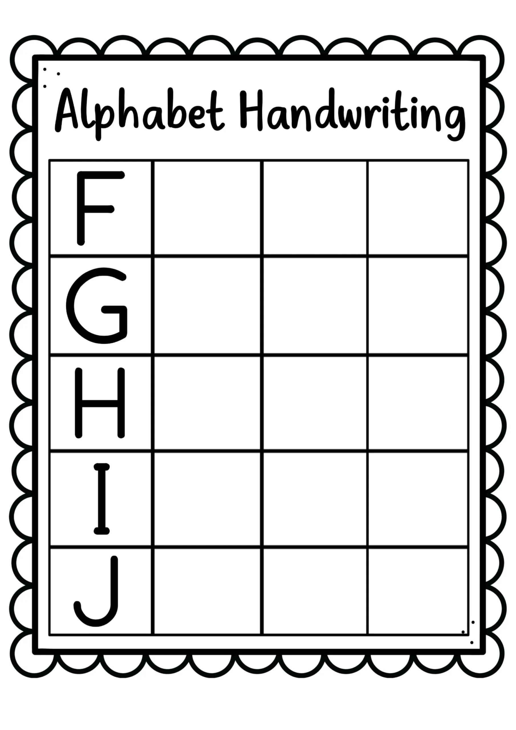 Alphabet Handwriting Practice Worksheets ABC Writing digital Download Etsy