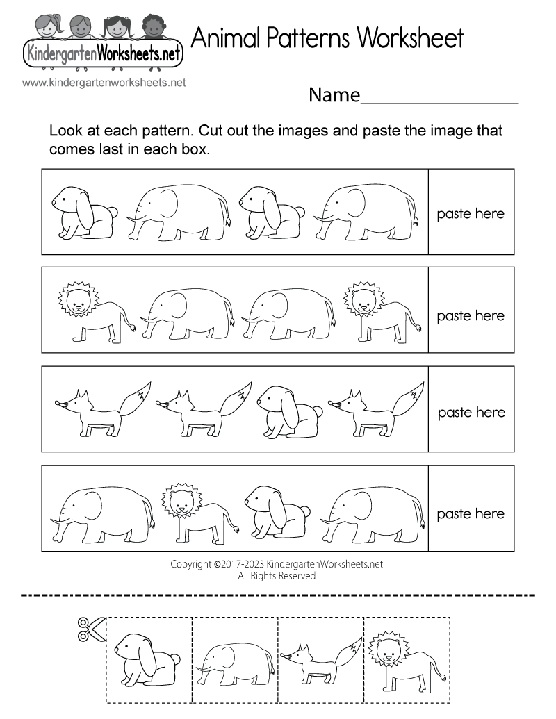 Animal Patterns Worksheet Free Printable PDF Animal Patterns Worksheet Free Printable PDF
