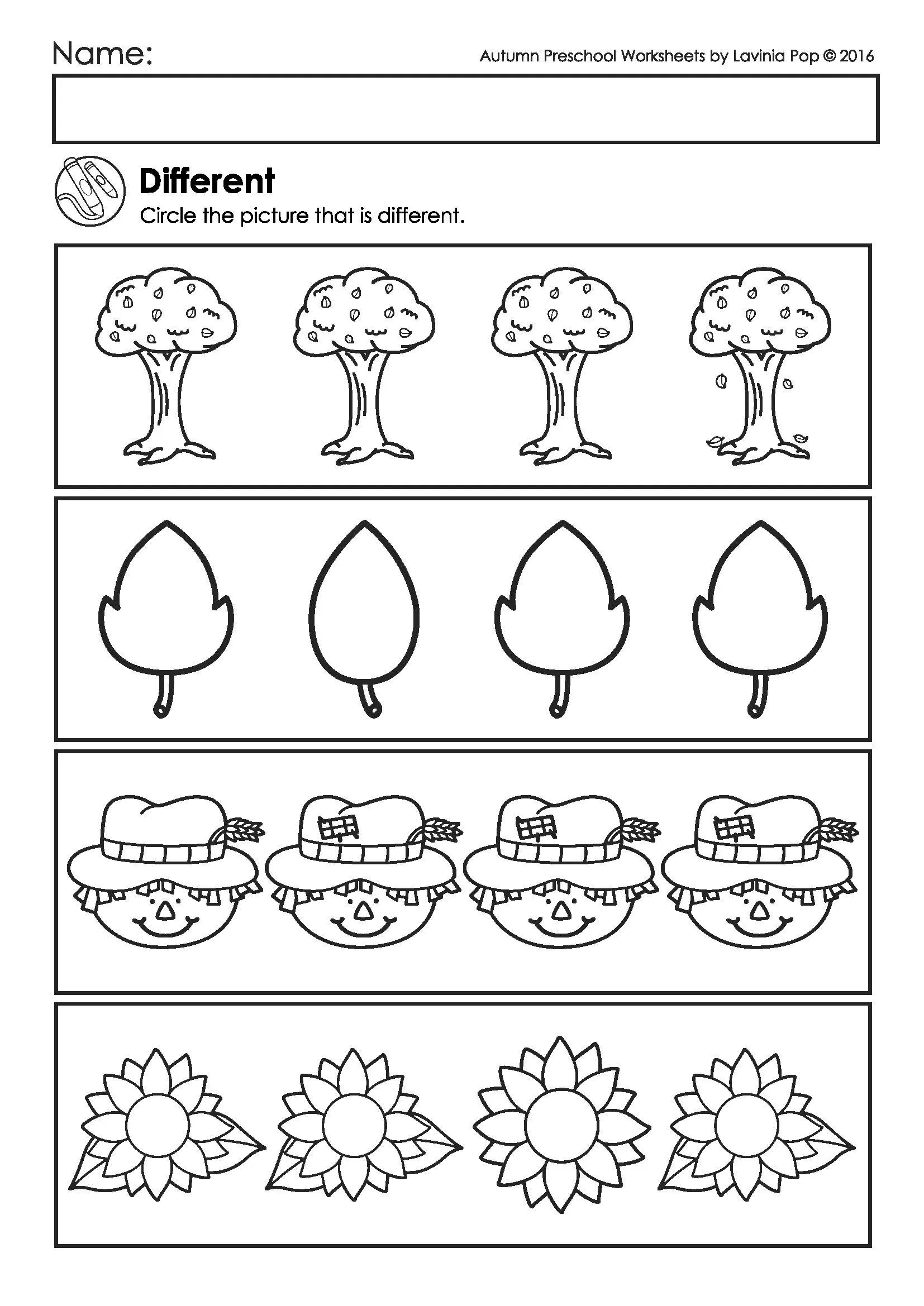 Autumn Fall Preschool Worksheets And Activities No Prep
