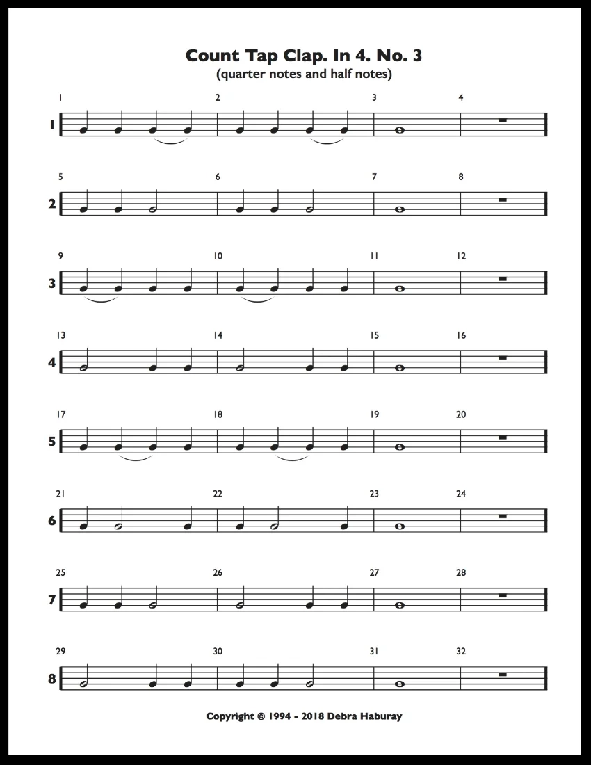 CTC 1 Rhythm Pages Simple Meter Basic Rhythms In 4 20 Pages Debra Haburay