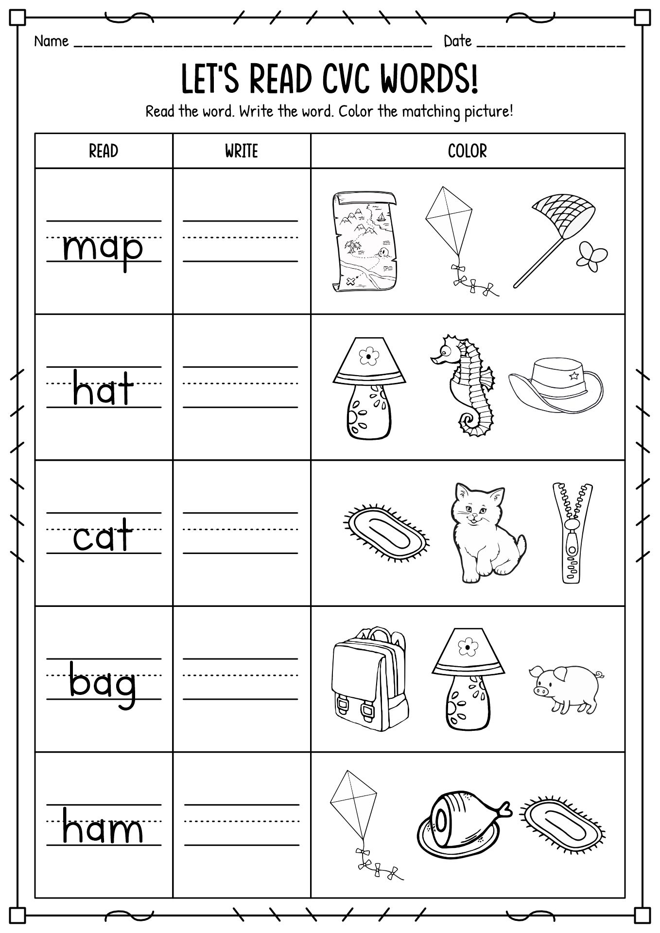 english language worksheets for kindergarten