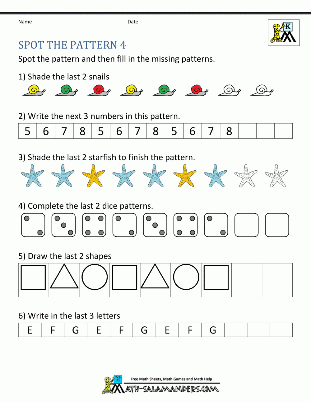 kindergarten worksheets on patterns kindergarten worksheets on patterns
