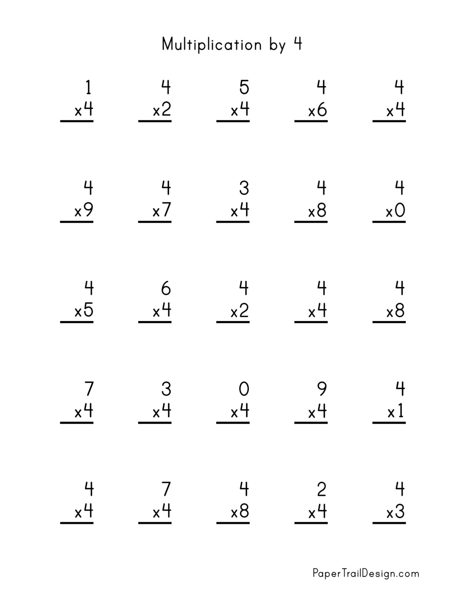 multiplication by 4 worksheets multiplication by 4 worksheets
