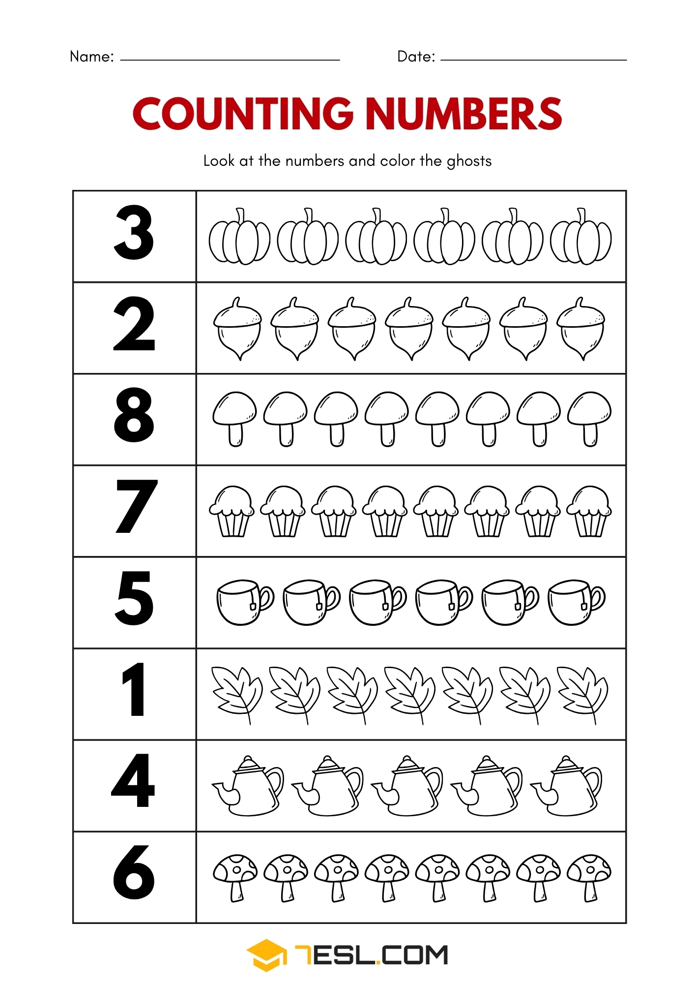 numbers and counting worksheets