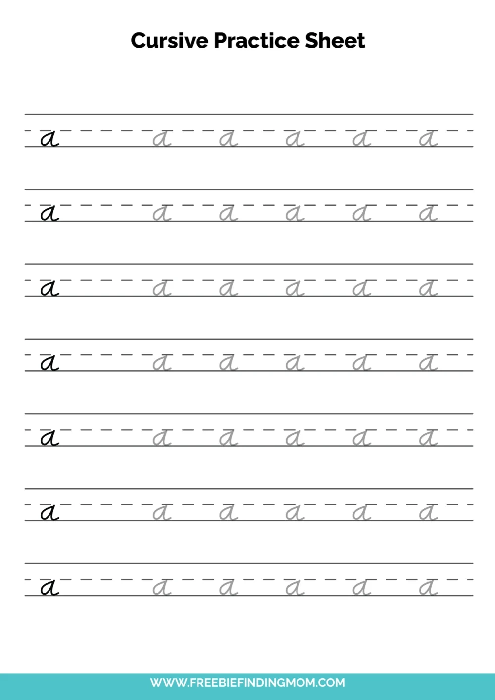 letter a practice sheets