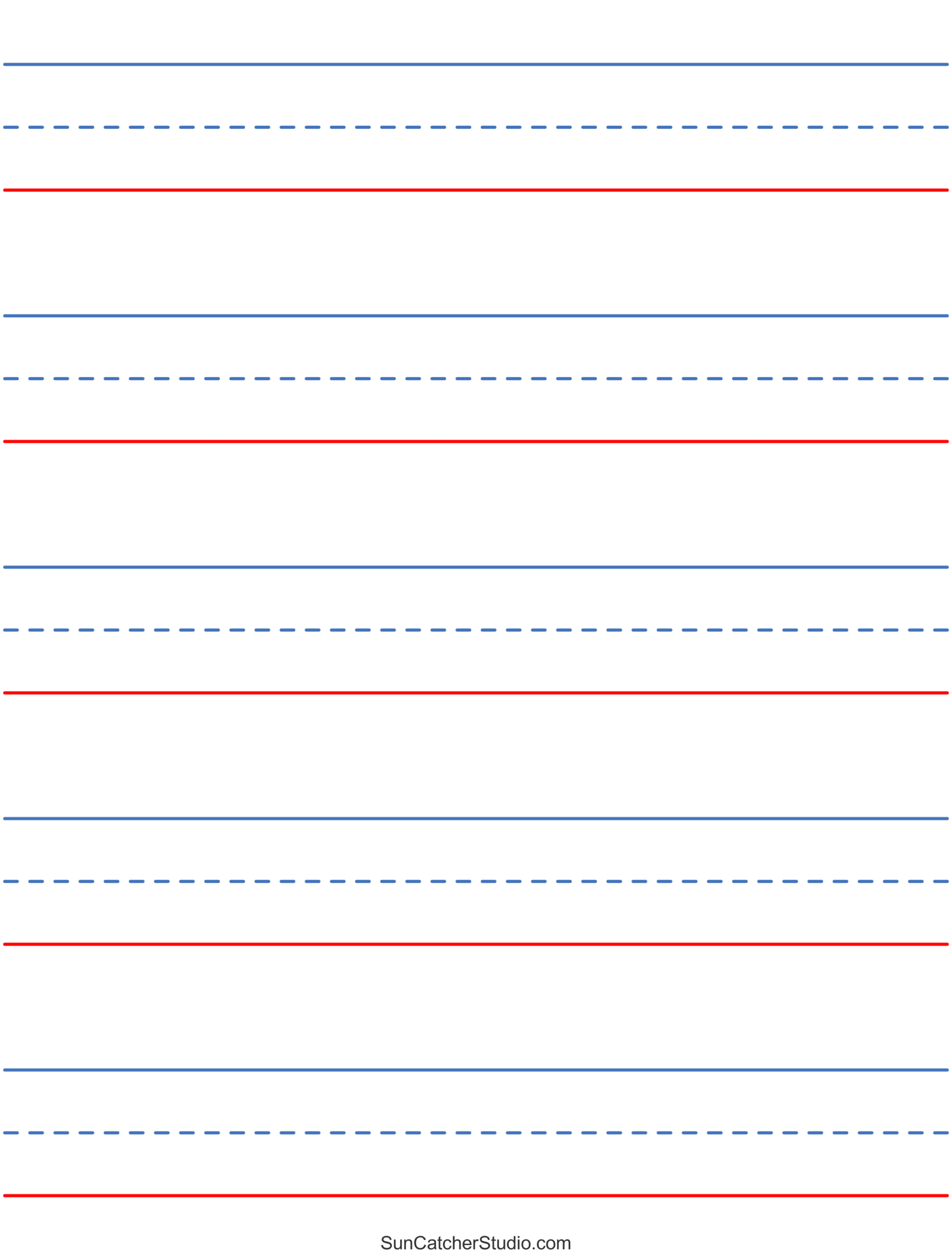 Free Printable Lined Paper Handwriting Notebook Templates DIY Worksheets Library