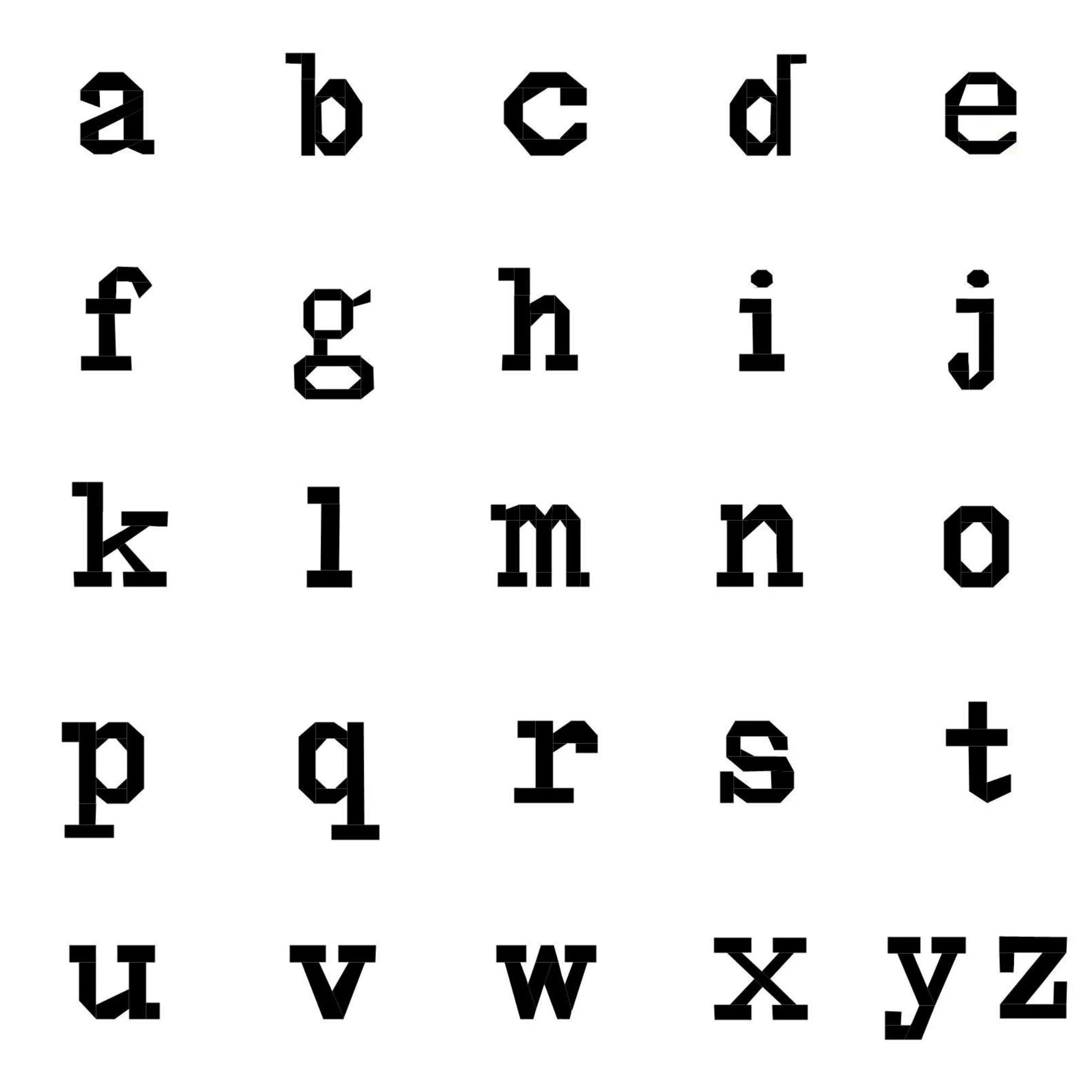 Just My Type Lowercase Alphabet Paper Pieced Patterns Quiet Play Designs