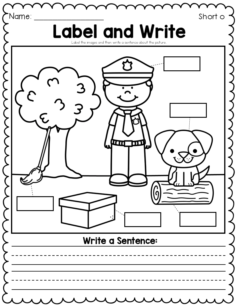 writing for kindergarten worksheets