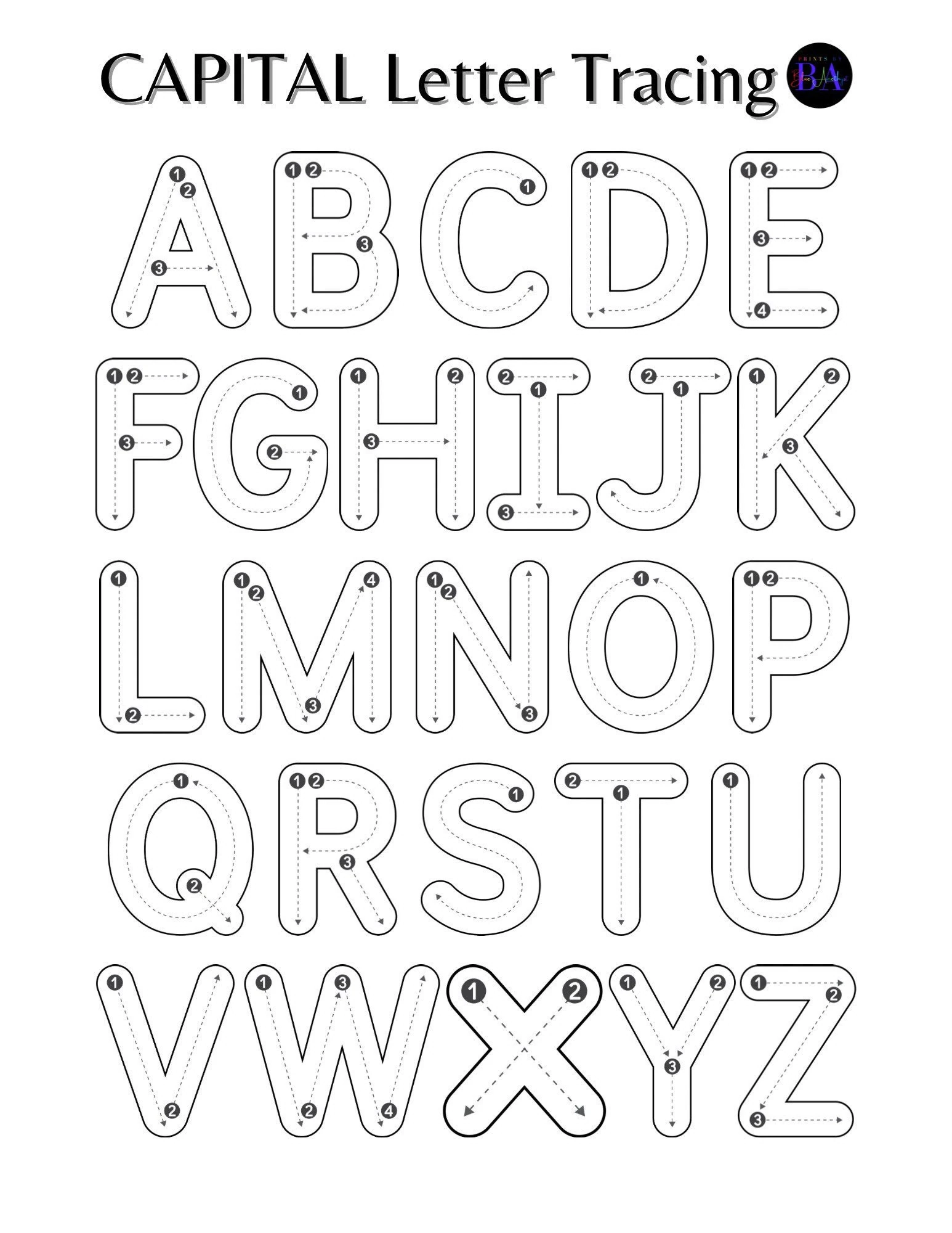 Letters Number Tracing Expanded Etsy