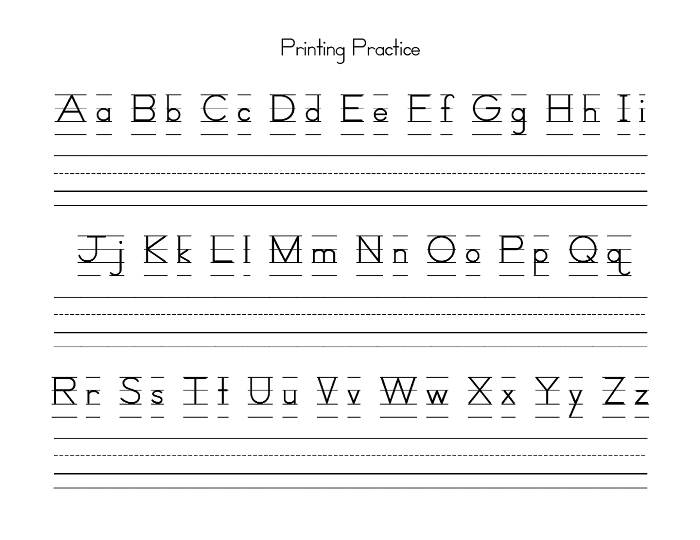 Lowercase And Uppercase Alphabet Printable Printable Party Favors