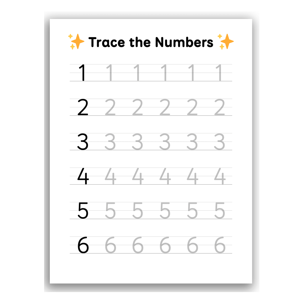 number trace 1 10
