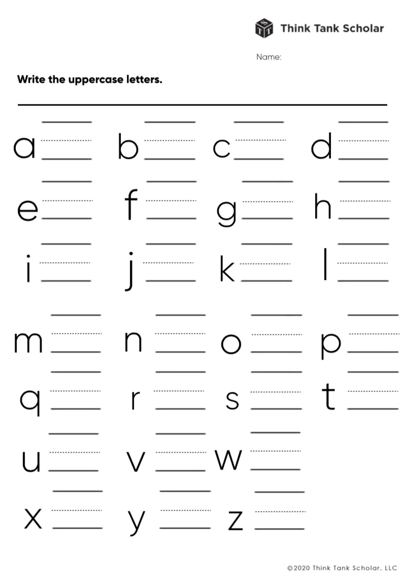 Preschool Worksheets Printable PDF Free Think Tank Scholar