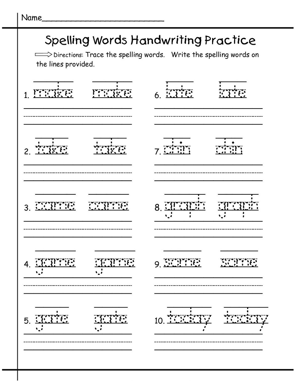 1st grade english worksheets