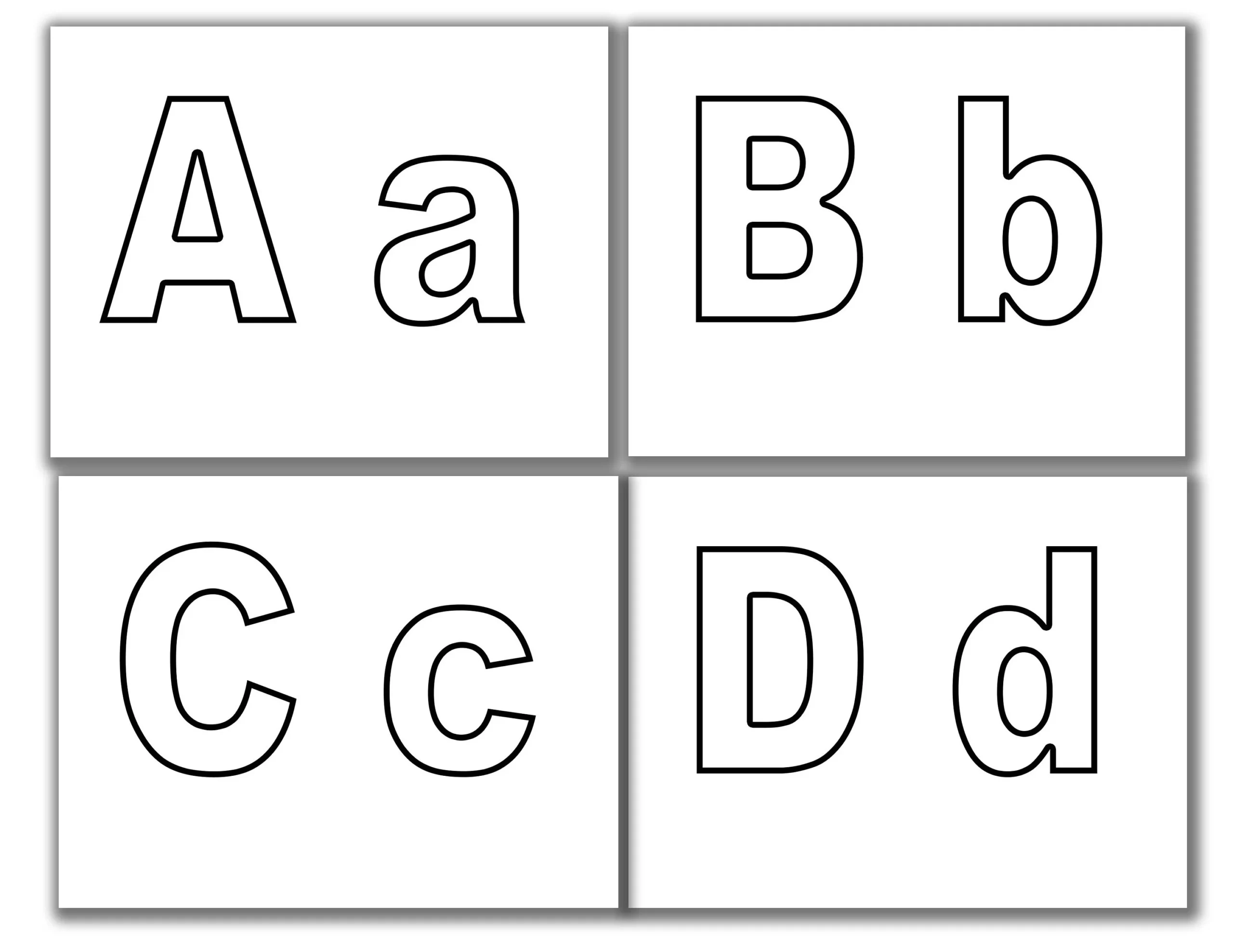 Printable Uppercase Lowercase Letters Printable Alphabet 26 Pages Etsy