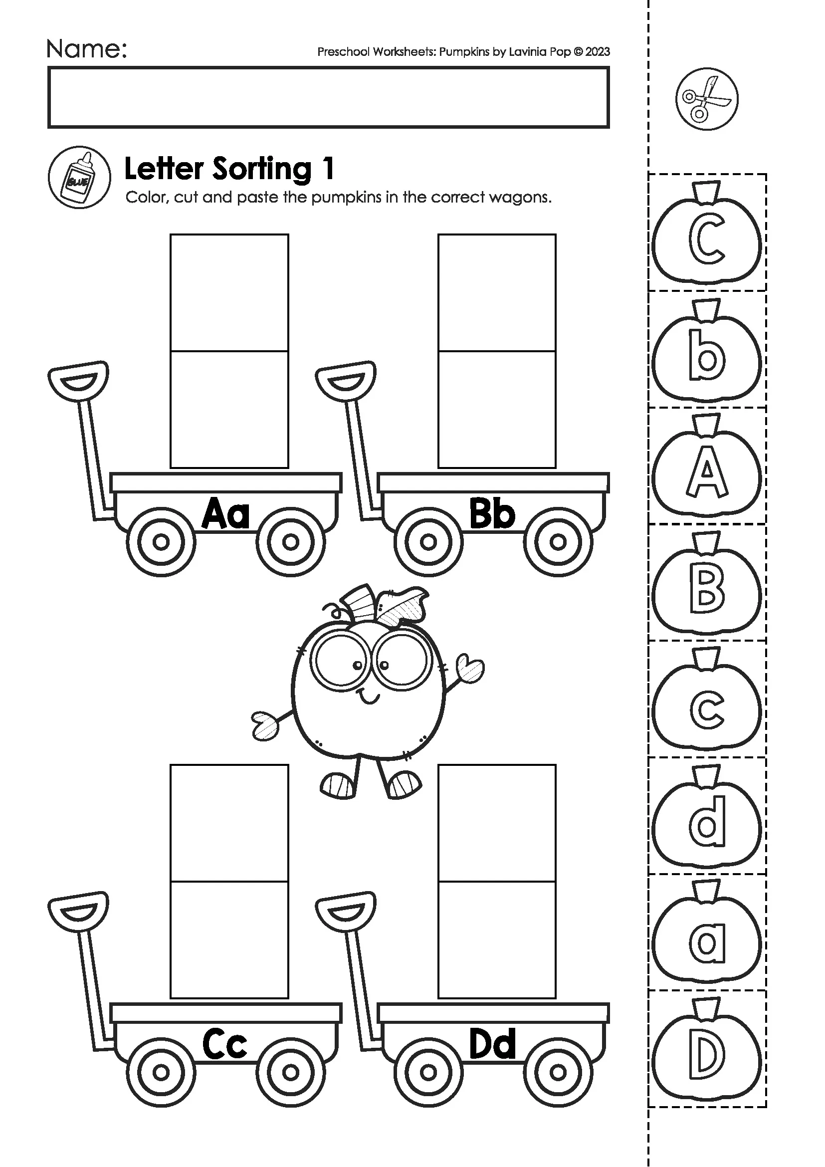 preschool cut and paste printables