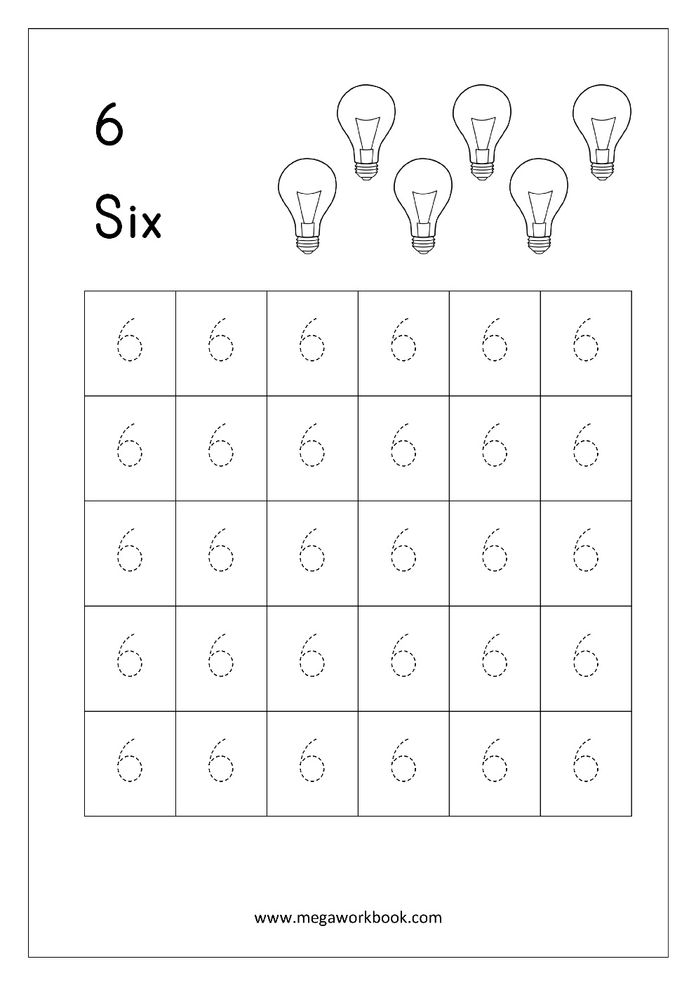 free number tracing worksheets