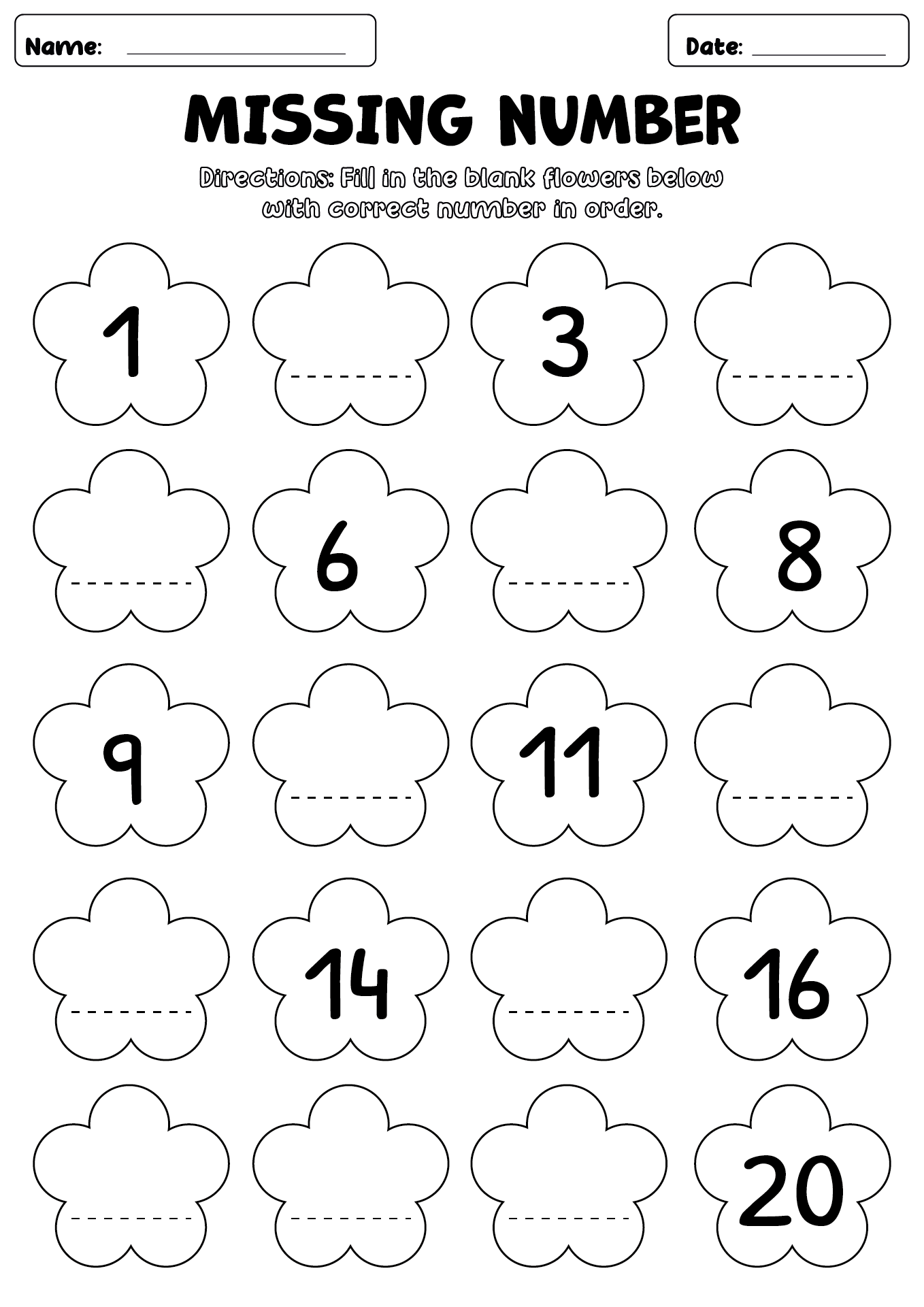 number worksheets 1 20 number worksheets 1 20